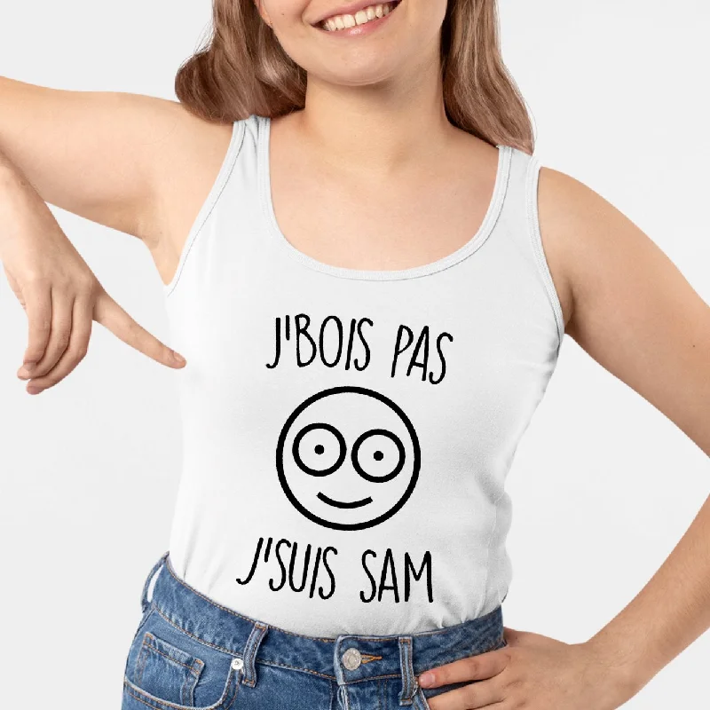 Shelf bra camisoles for sleeping -Débardeur Femme J'bois pas j'suis Sam