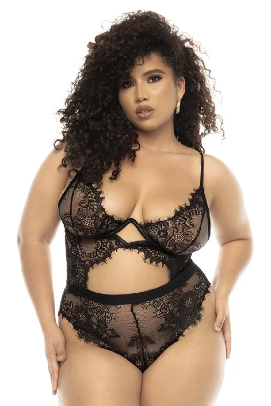 Stockings sexy lingerie hosiery -Mapale 8854X Nairobi Bodysuit Plus Color Black