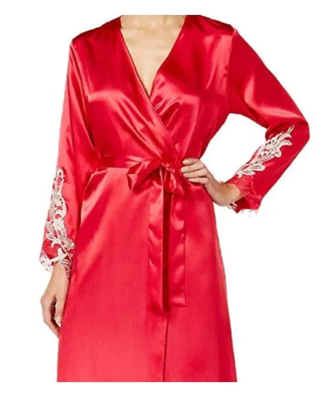 Womens robes that prevent overheating cooling breathable-Flora Nikrooz Women's Satin Stella Long Robe Womens robes that prevent overheating cooling breathable-Flora Nikrooz Women's Satin Stella Long Robe