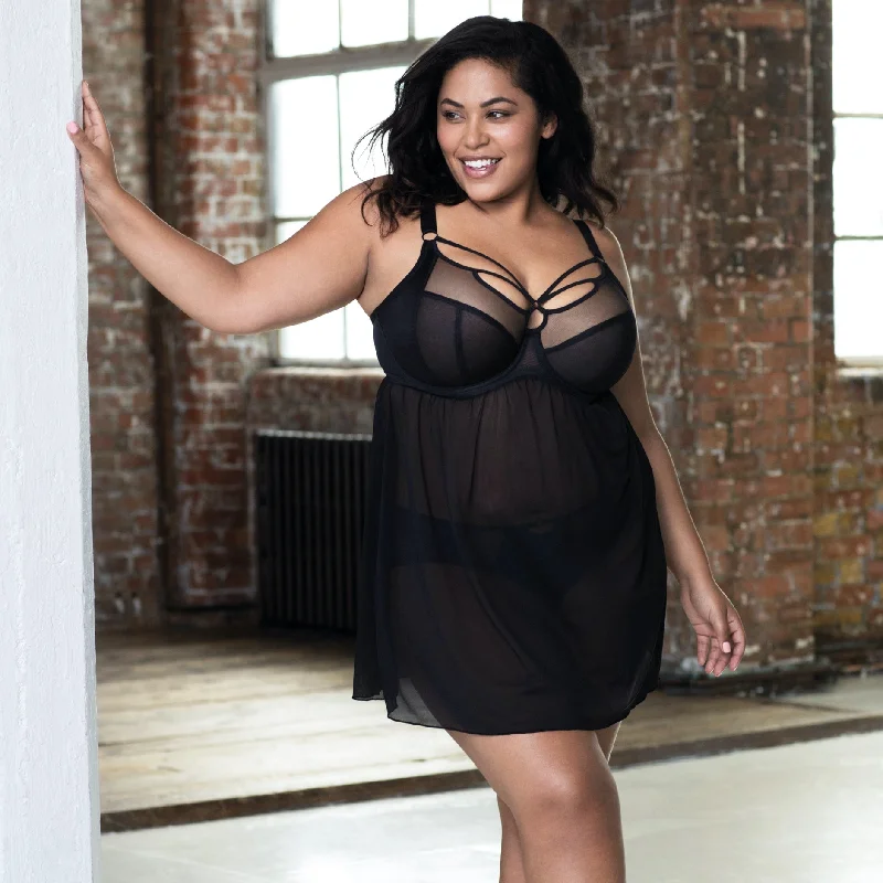What makes nightwear good-Sachi Babydoll EL4351 Black
