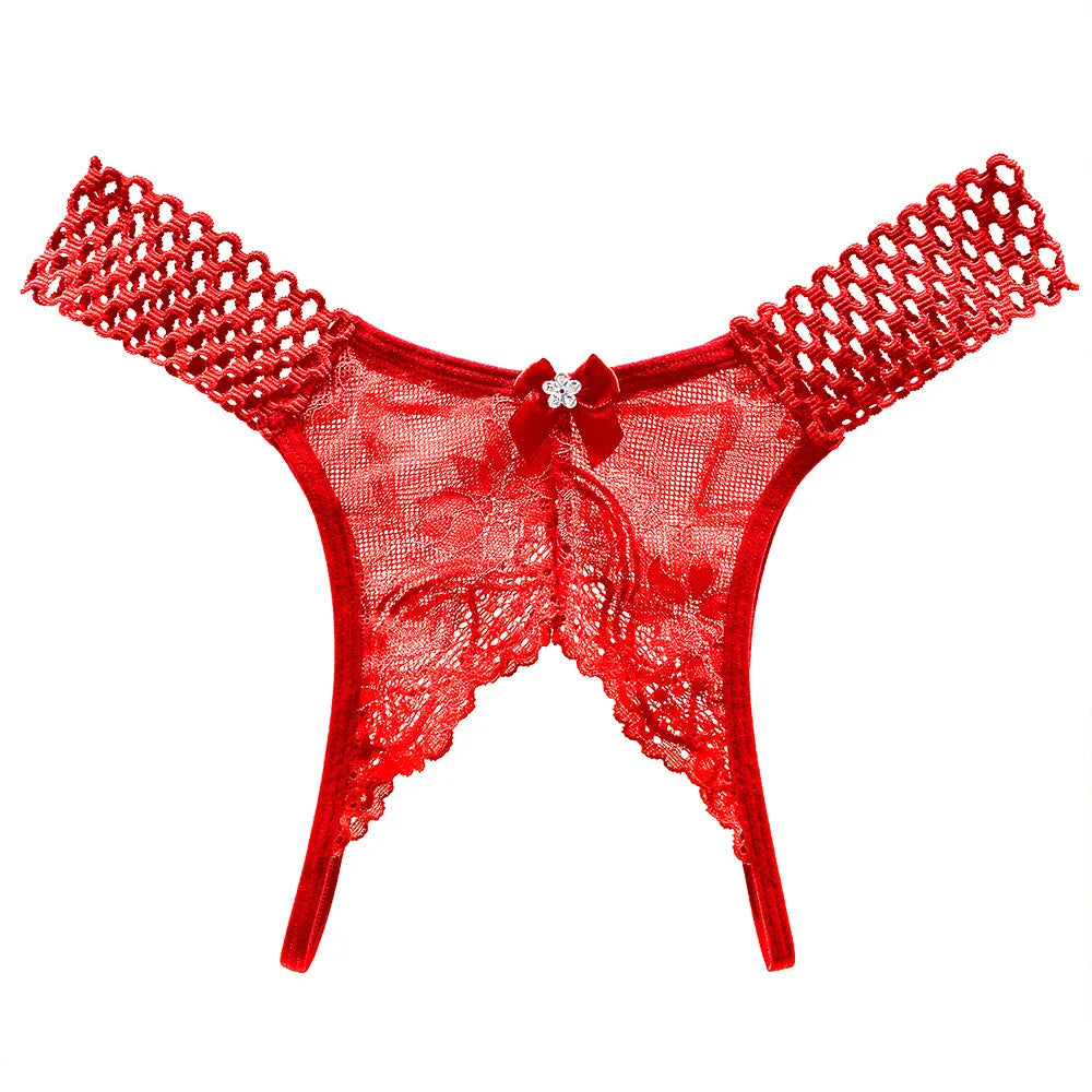 Floral print lingerie sets feminine -Sexy Crotchless Lace Thongs - Erotic Bow G-string Floral print lingerie sets feminine -Sexy Crotchless Lace Thongs - Erotic Bow G-string