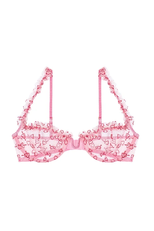 Bustier corset lingerie sets waist training -COEUR U-shaped Underwire Bra with Frills