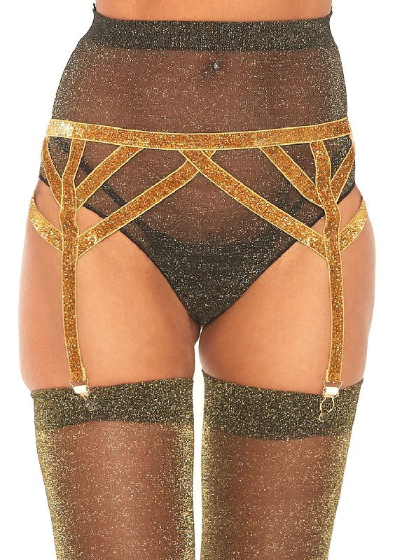 Leg Avenue  Shimmer Lurex Elastic Garter Belt  8887