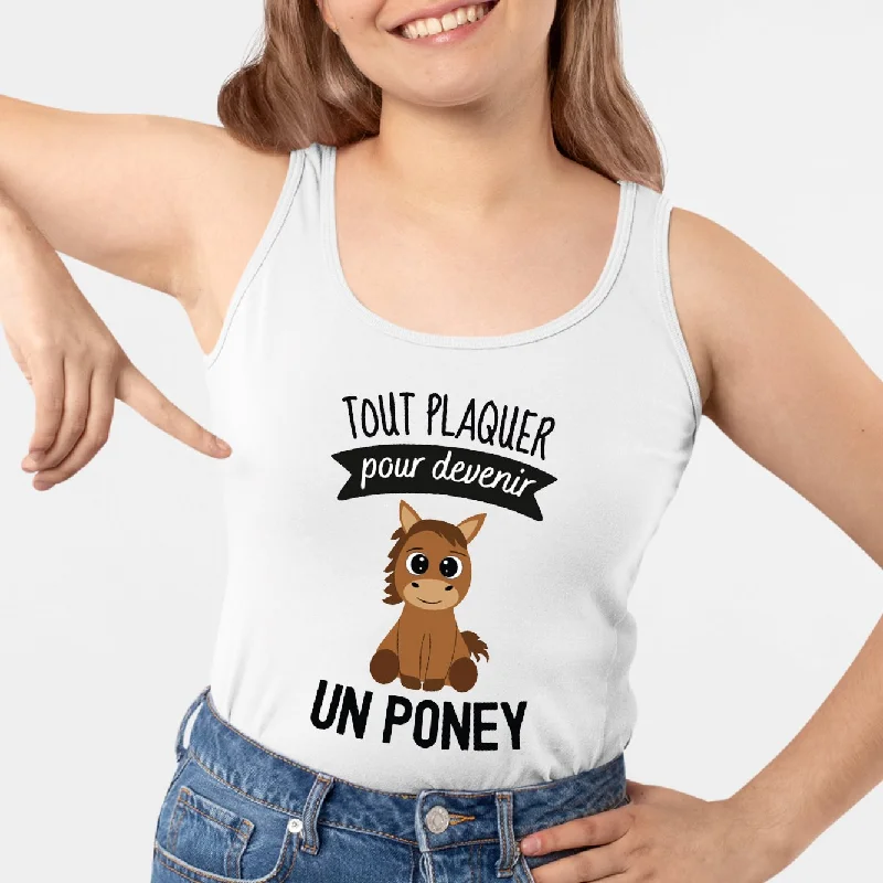 Where can I find a tank top suitable for plus size women?-Débardeur Femme Tout plaquer pour devenir un poney