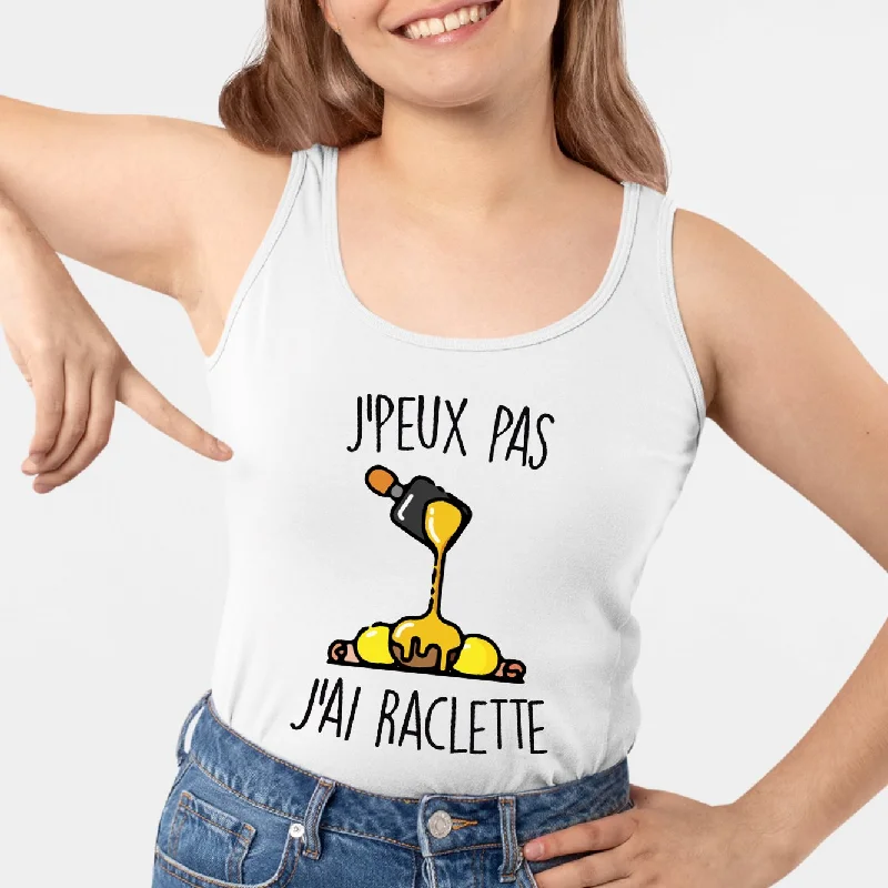 Can I wear a tank top to the gym? -Débardeur Femme J'peux pas j'ai raclette