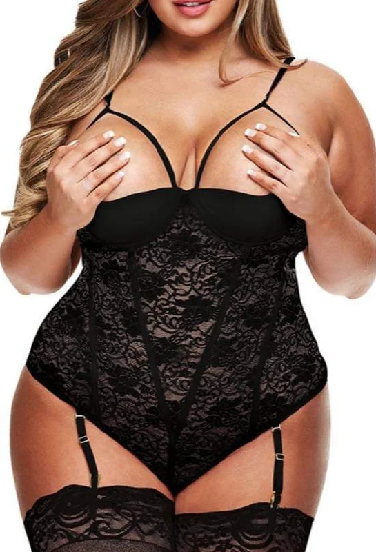 Sustainable and ethical lingerie sets -backless lace teddy
