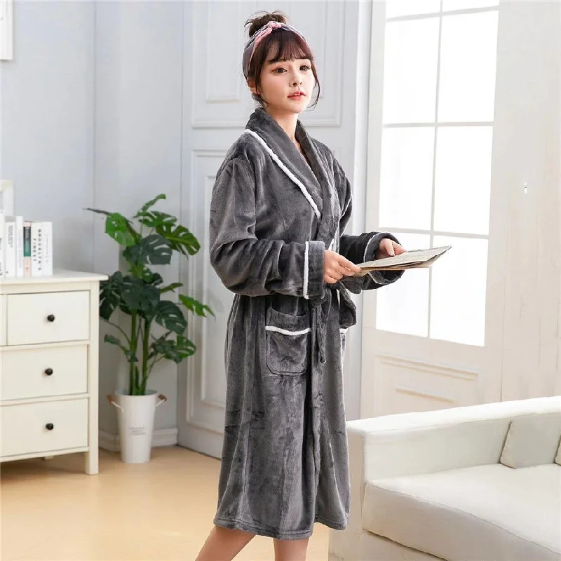 Womens Robes and Cotton Velour -Peignoir Femme<br> Hiver