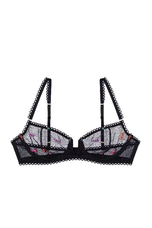 Long sleeve sexy lingerie set plus size -LOVE U-Shaped Underwire Bra