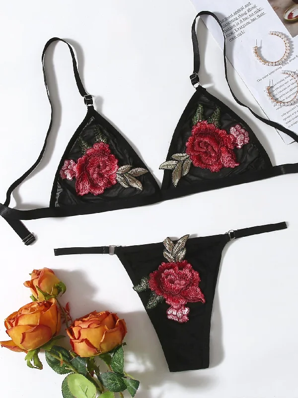 Teddy for rectangle to elongate torso -Romantic Lingerie Set