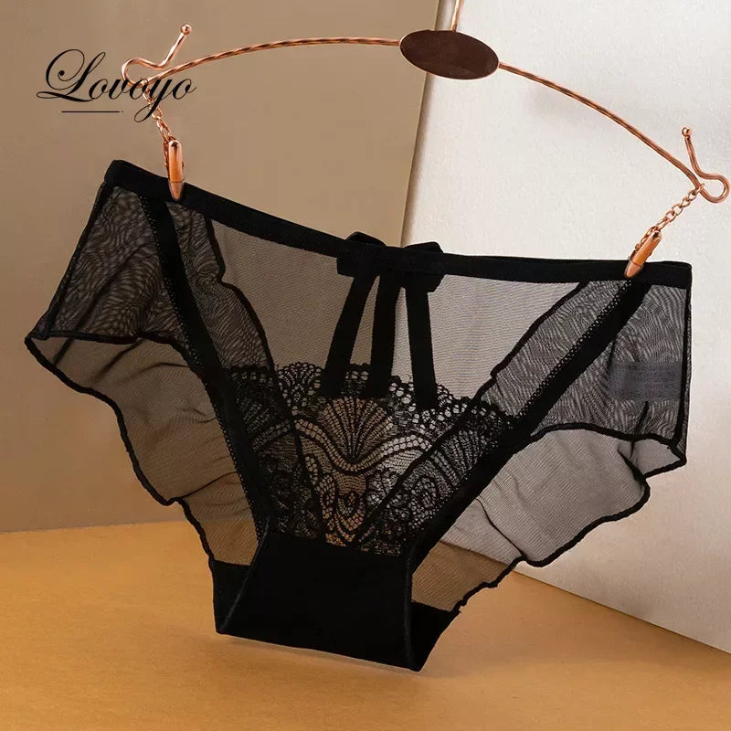 Luxury lingerie sets designer brand -Temptation Lace Panties - Transparent Hollow Out Briefs Luxury lingerie sets designer brand -Temptation Lace Panties - Transparent Hollow Out Briefs