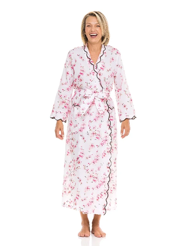 Womens Robe sets for tall women-Cherry Blossom Classic Robe