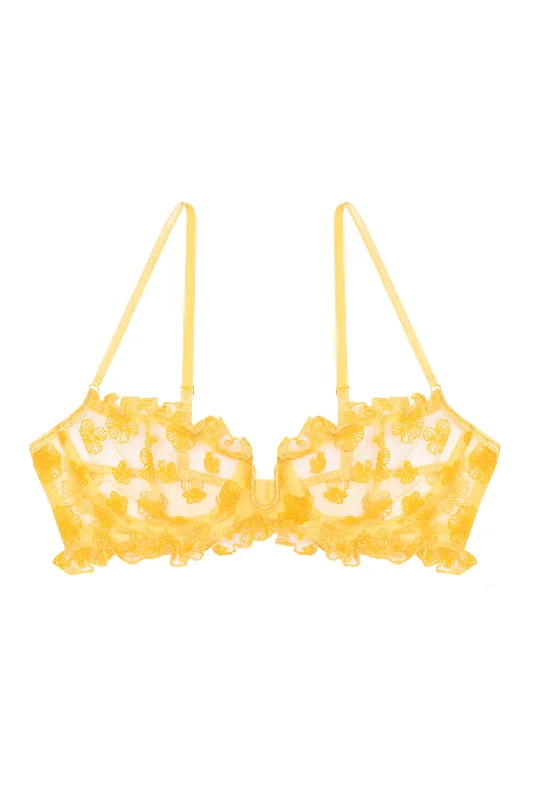 Why do lingerie sets make good gifts -HIBISCUS U-shaped Underwire Bra with Frills