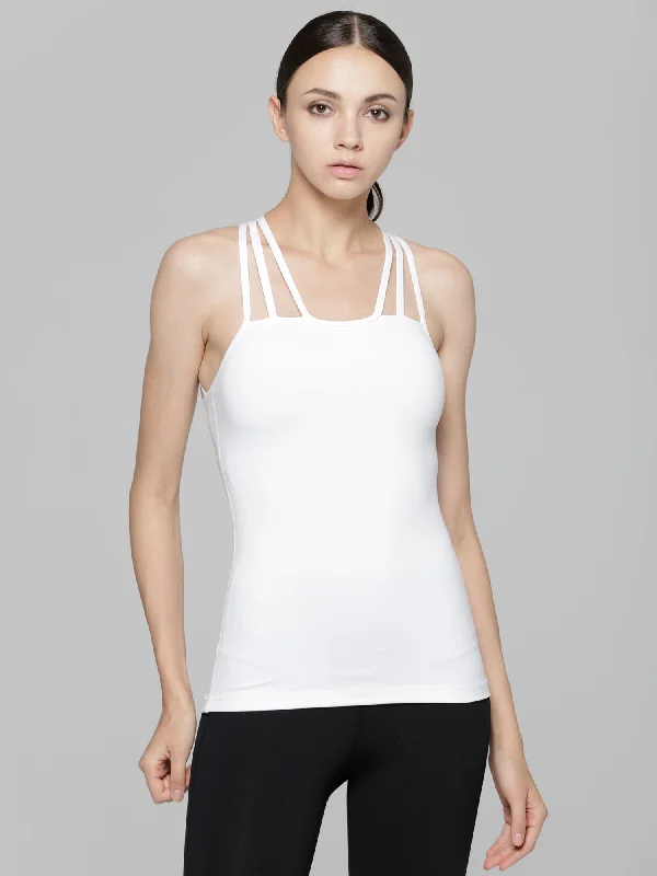 Layering camisoles for winter -EMBRACE TANK, WHITE