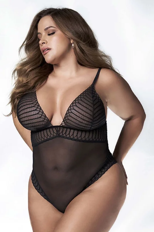 SHEIN lace lingerie under $5 -Mapale 8790X Bodysuit Color Black