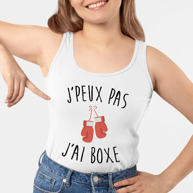 Camisoles for large bust -Débardeur Femme J'peux pas j'ai boxe
