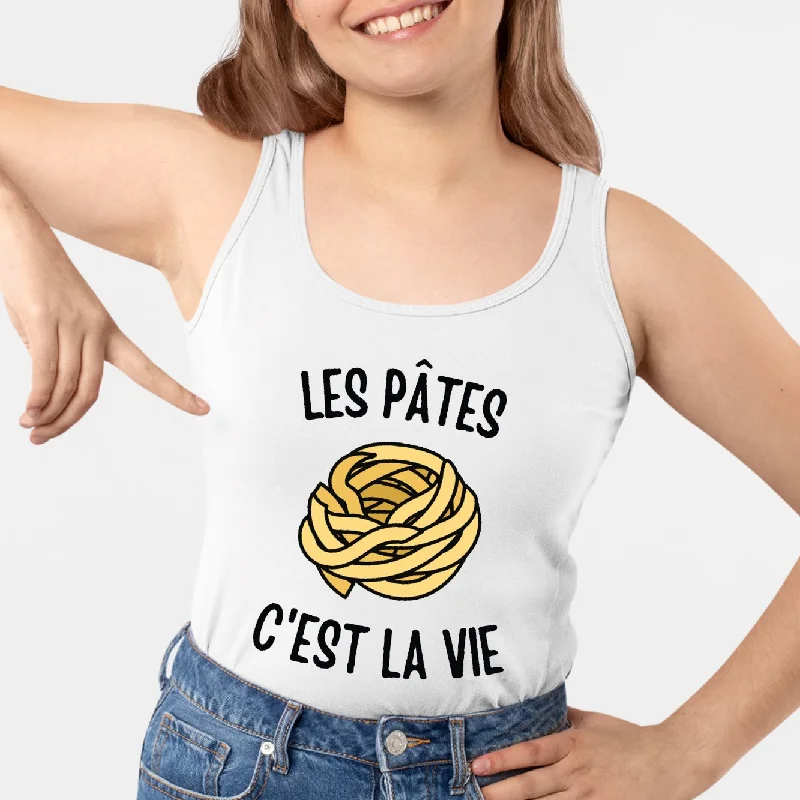 Layering camisoles for winter -Débardeur Femme Les pâtes c'est la vie