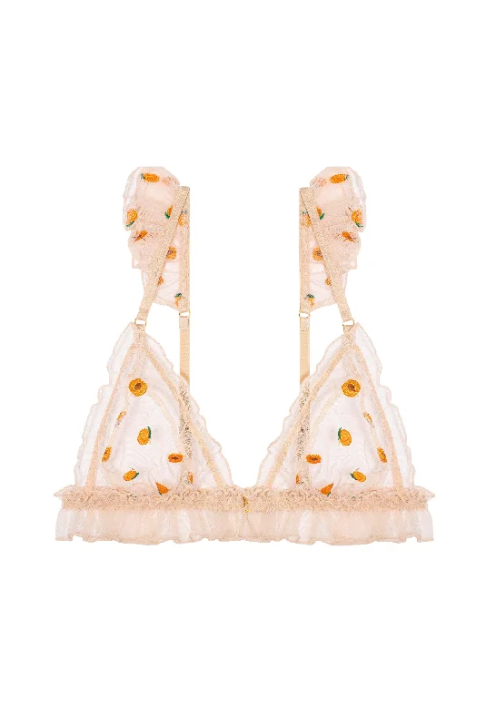 Which material is best for a lingerie set? -PÊCHE Triangle Bra with Frills