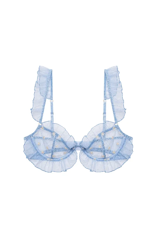 Bodysuit lingerie sets shapewear -PAQUERETTE Demi Underwire Bra with Frills