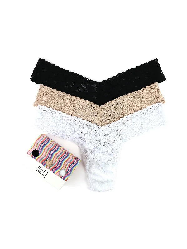 womens panties swim -3 Pack Low Rise Thongs
