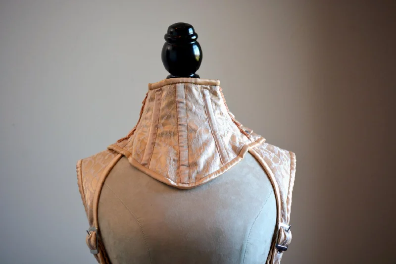 Womens Bustiers & Corsets with back zippers -A satin and mesh corsetted collar laced at the back, different colors available. Womens Bustiers & Corsets with back zippers -A satin and mesh corsetted collar laced at the back, different colors available.