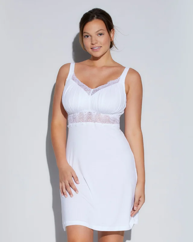Post-surgery sleep tops with soft seams-Curvy Chemise