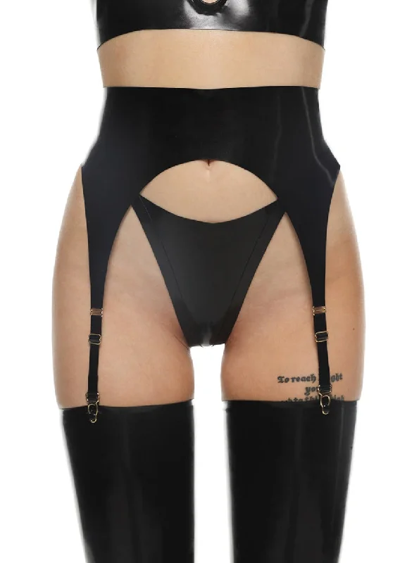 When should women wear high-waisted panties? -Anoeses: Saga Latex Garter Belt - Black When should women wear high-waisted panties? -Anoeses: Saga Latex Garter Belt - Black