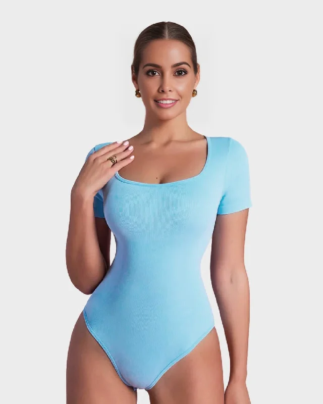Benefits of Bustiers & Corsets for women -Basic Square Neck Thong Bodysuit