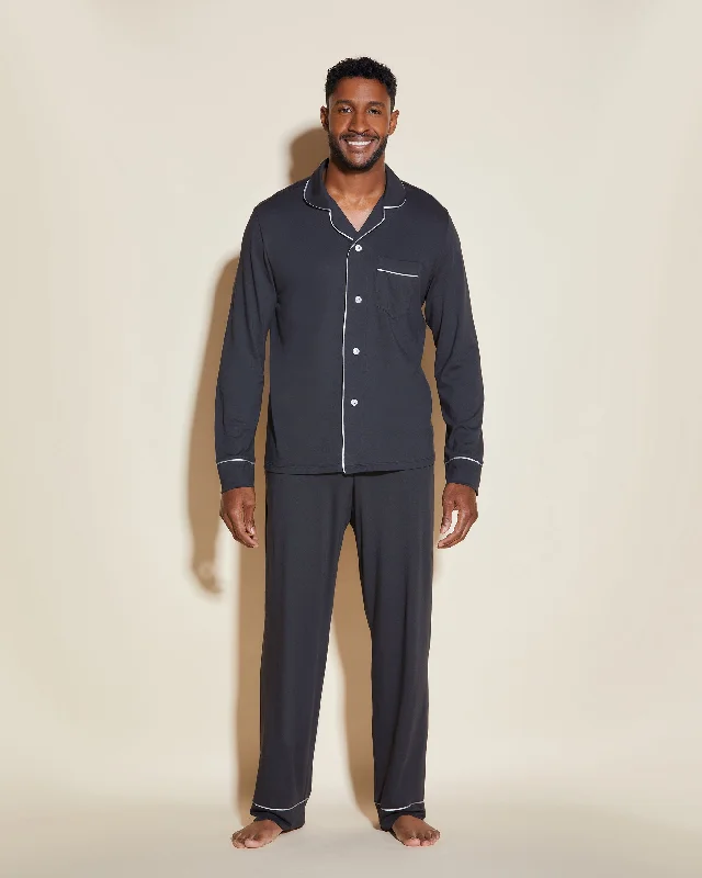 Thanksgiving sleep tops (cozy pumpkin)-Men's Classic Long Sleeve Top & Pant Pajama Set