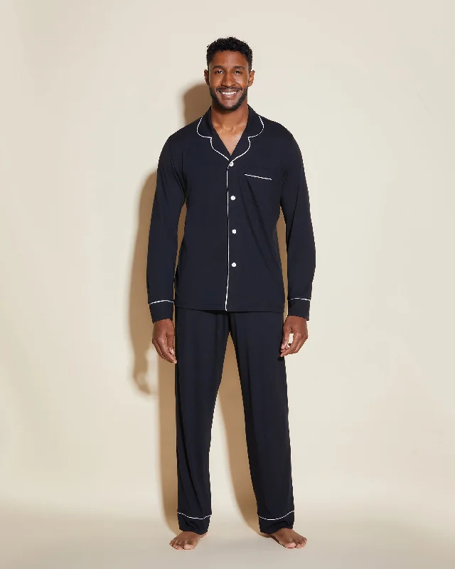 Thanksgiving sleep tops (cozy pumpkin)-Men's Classic Long Sleeve Top & Pant Pajama Set