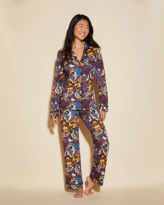 Sleep tops for tinnitus (noise-reducing collar)-Long Sleeve Top & Pant Pajama Set