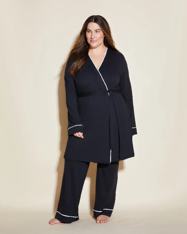 Valentine’s sleep tops (heart lace)-3 Piece Pajama Set With Robe
