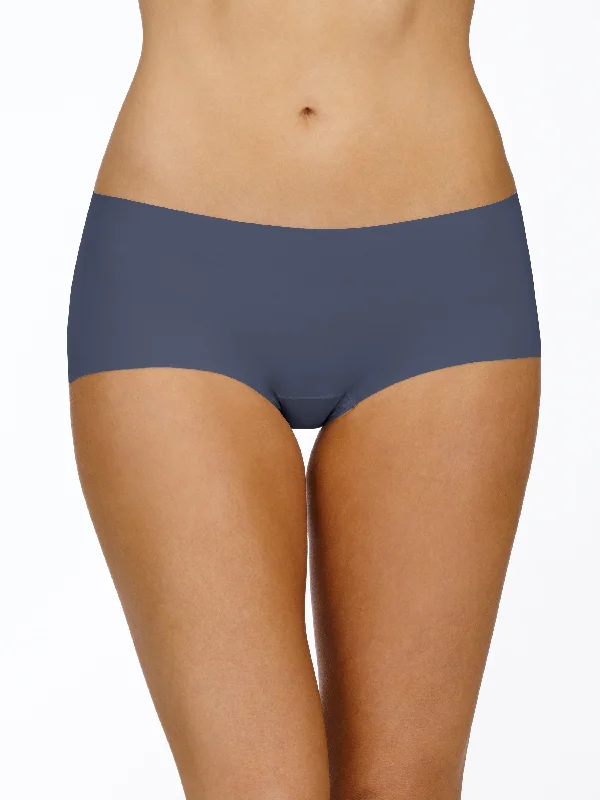 womens panties small size -BreatheSoft® Boyshort Granite Grey
