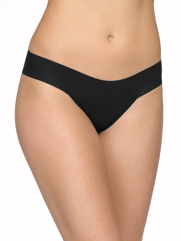 womens panties standards -BreatheSoft® Natural Rise Thong Black