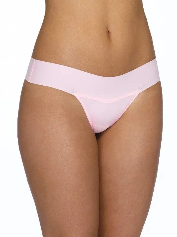 Postpartum panties for women recovery -BreatheSoft® Natural Rise Thong Bliss Pink