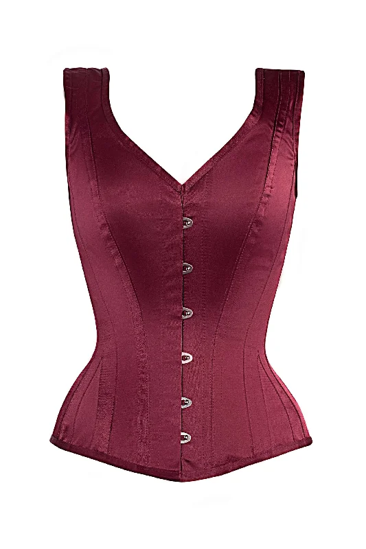What are the pros and cons of Bustiers & Corsets -Burgundy V Neck Waist Taming Overbust With Straps What are the pros and cons of Bustiers & Corsets -Burgundy V Neck Waist Taming Overbust With Straps