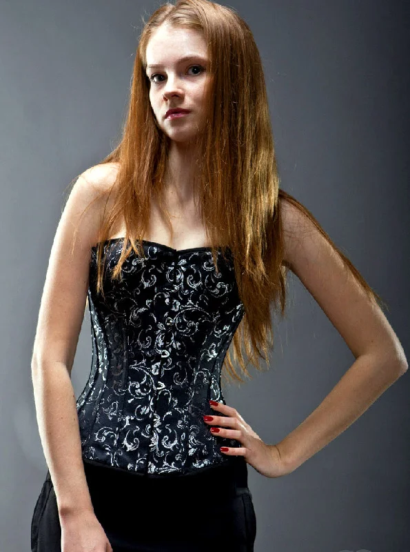 Longline bustier for tummy control -Classic brocade corset with a classic busk. Gothic Victorian, steampunk affordable corset Longline bustier for tummy control -Classic brocade corset with a classic busk. Gothic Victorian, steampunk affordable corset