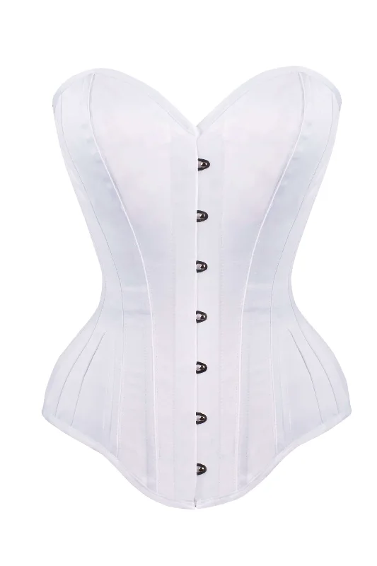 Bustiers & Corsets in all colors -Classic Long White Waist Taming Corset