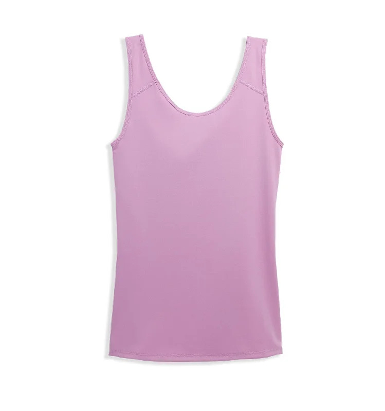 Organic cotton sleep tops for sensitive skin-Compression Tank - Sugar Violet