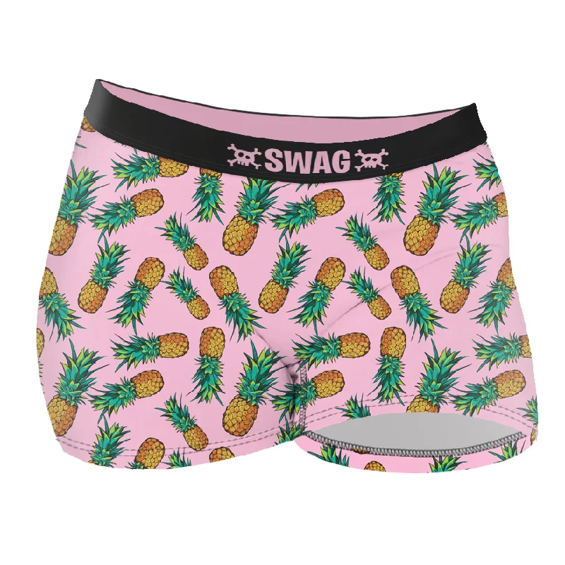 womens panties for cleavage -SWAG - 3" Women's Pineapple Boy Short
