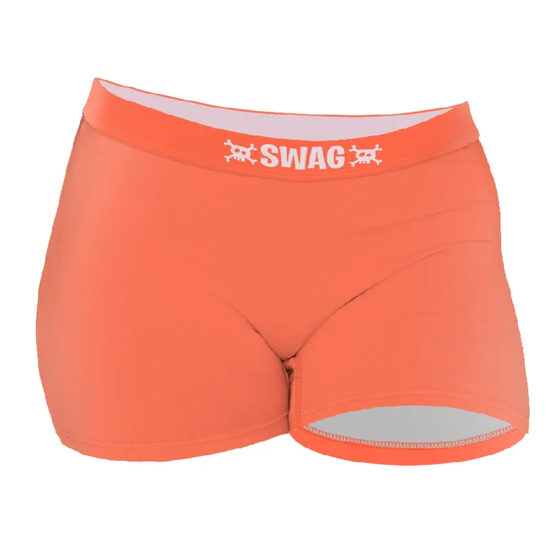 Why are cotton panties recommended by doctors? -SWAG - 3" Women's Deep Coral Boy Short Why are cotton panties recommended by doctors? -SWAG - 3" Women's Deep Coral Boy Short