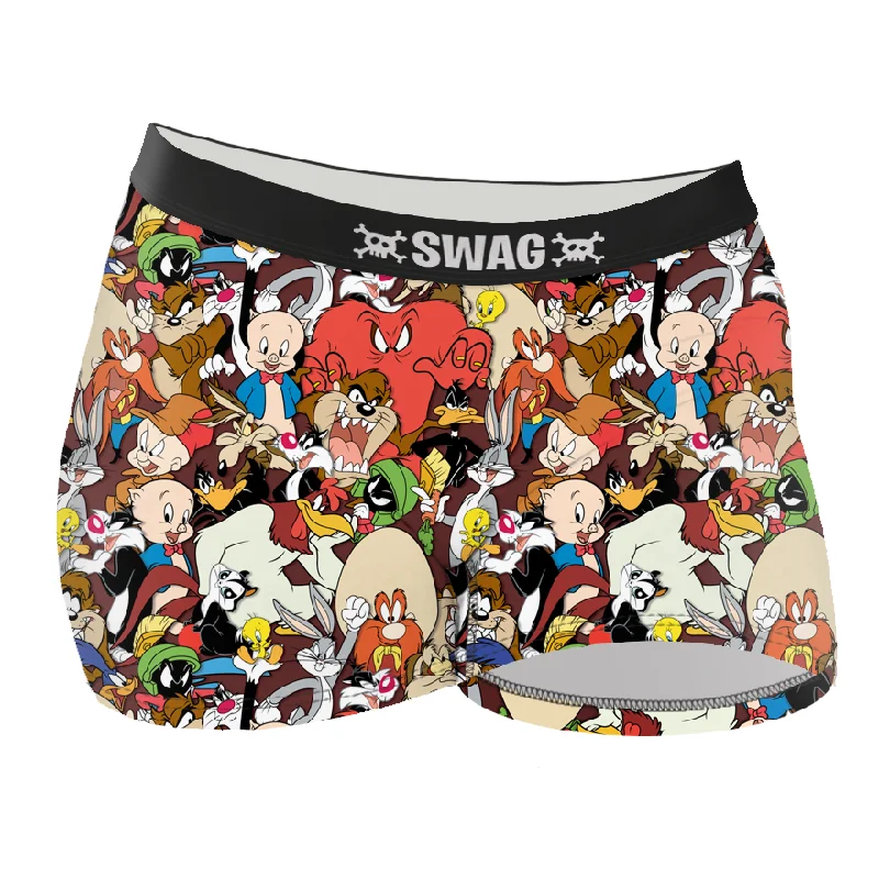 womens panties are durable -SWAG - 3" Women's Looney Tunes Boy Short