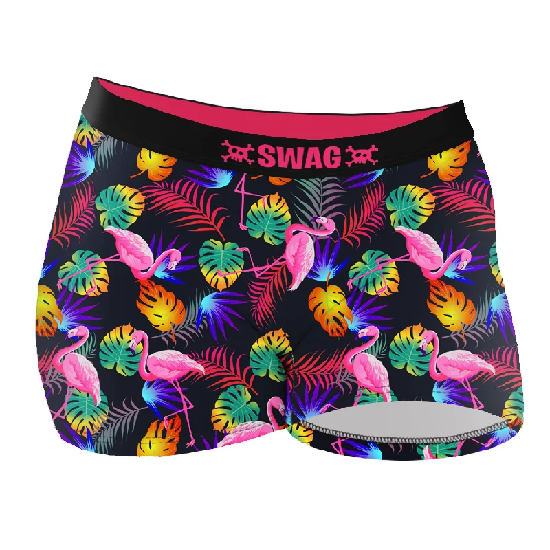 womens panties with front clasp -SWAG - 3" Women's Flamingo Boy Short