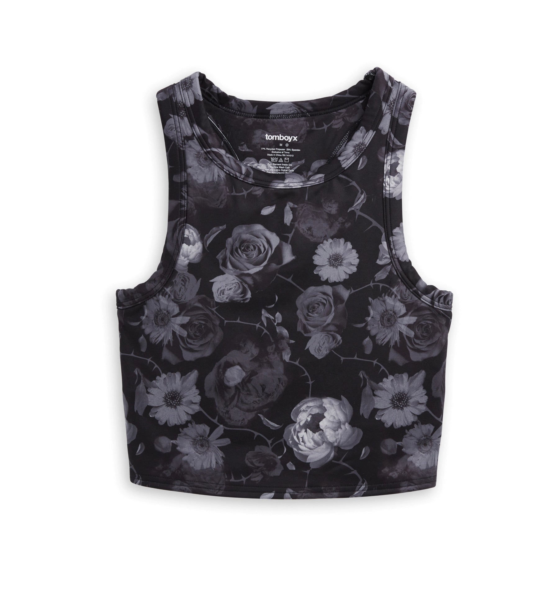 Sleep tops for cosplay loungewear-Cozy Luxe Bra Top - Dark Floral Remedies