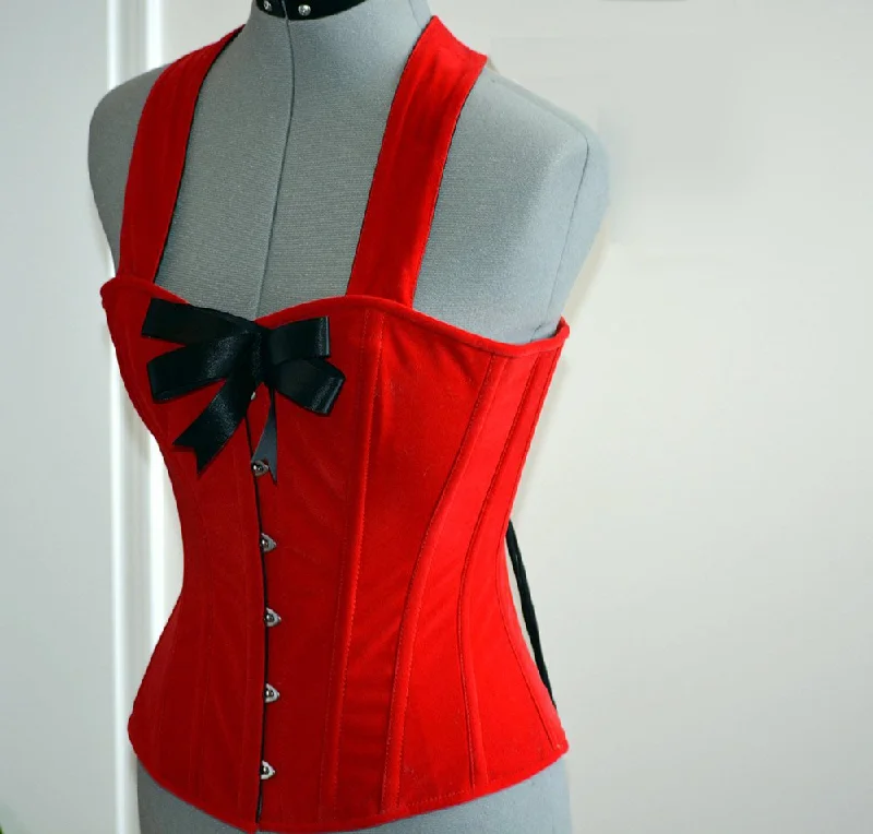 What's my size in Bustiers & Corsets chart -Cute pinup red microfibra (fake suede) custom made corset with bow. Steel-boned overbust corset What's my size in Bustiers & Corsets chart -Cute pinup red microfibra (fake suede) custom made corset with bow. Steel-boned overbust corset