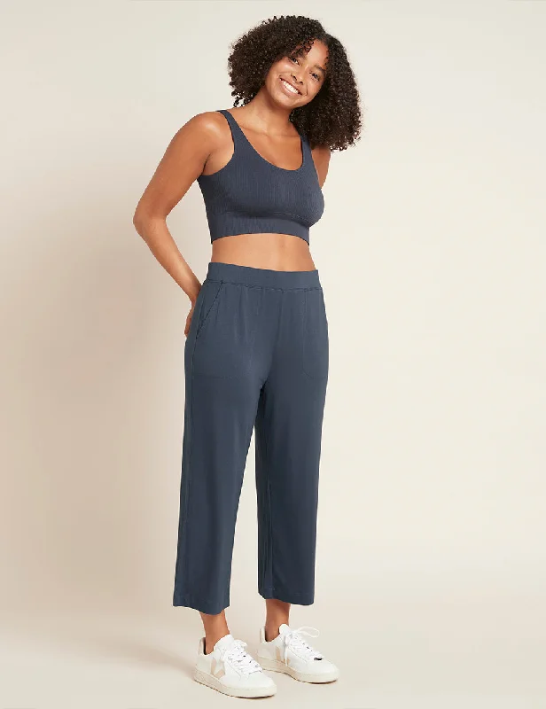 Sleep tops with magnetic therapy panels-Downtime Crop Pant - Storm