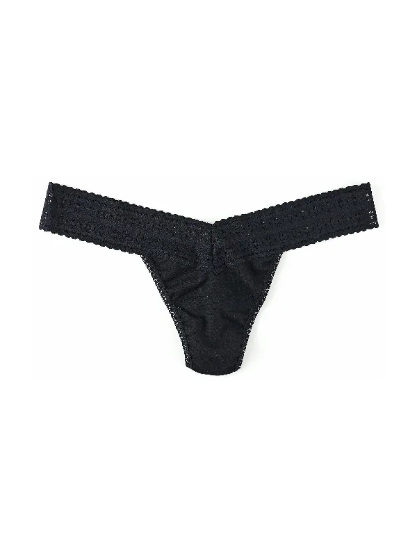 Tagless lace panties sexy -DreamEase® Low Rise Thong Black