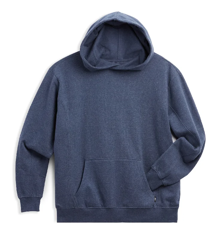 AI-designed sleep tops for posture support-Eco Fleece Weekender Hoodie - Heather Navy AI-designed sleep tops for posture support-Eco Fleece Weekender Hoodie - Heather Navy