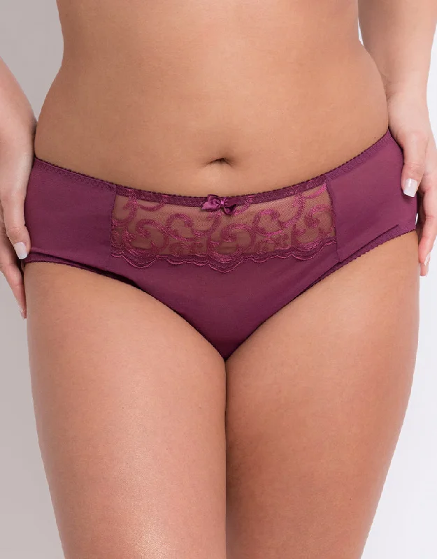 womens panties with high -Flirtelle Alice Brief Plum