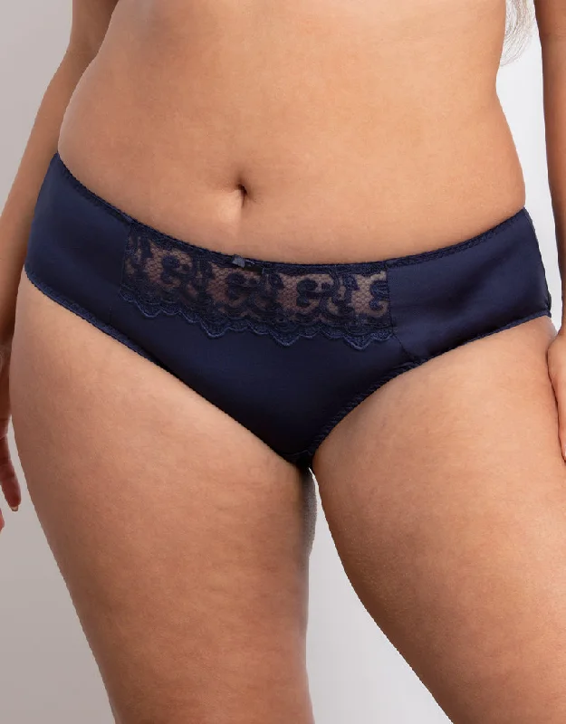 womens panties that are seamless -Flirtelle Swirl Brief Midnight Navy