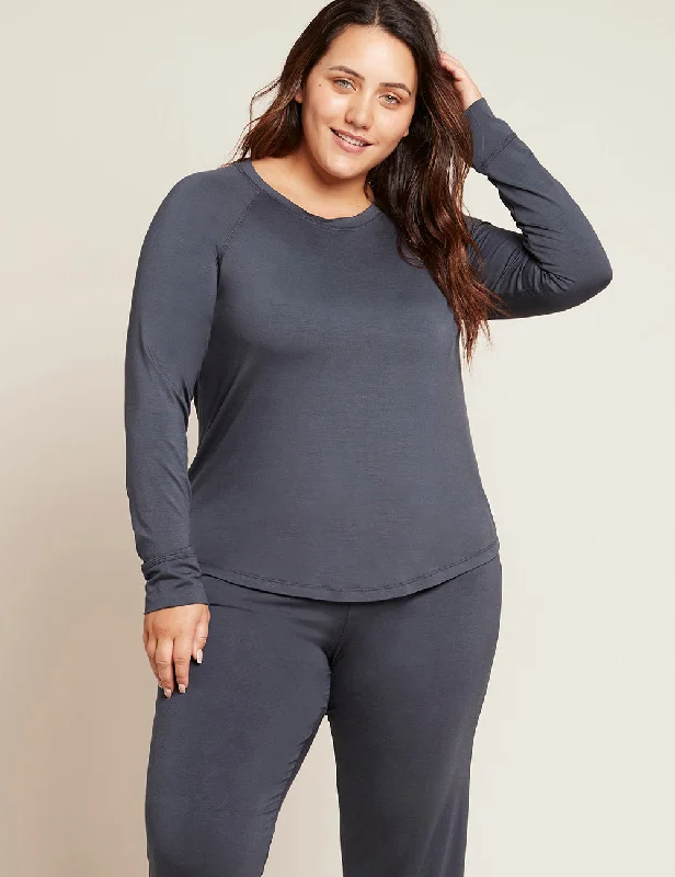 Sleep tops with emergency SOS button-Goodnight Raglan Sleep Top - Storm